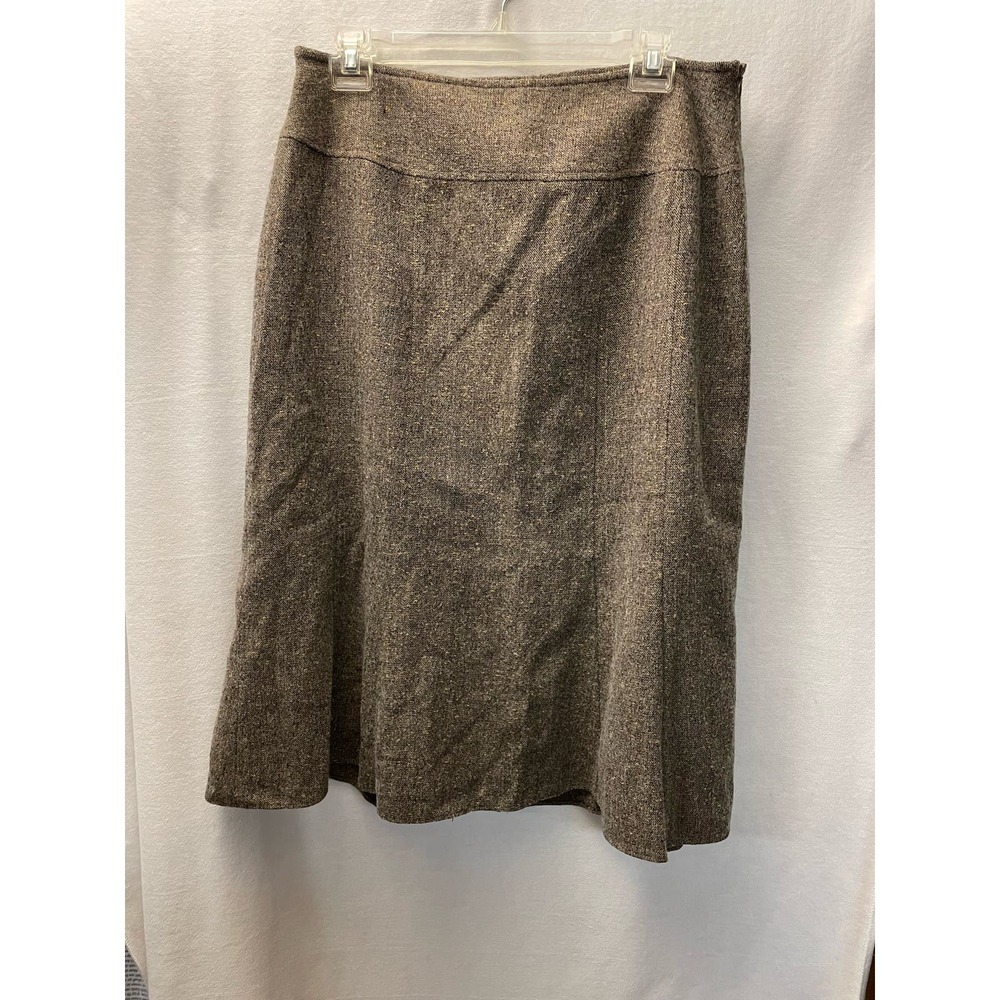 Ingenuity women’s Wool skirt size 10 twill lined brown union made granola‎ vtg